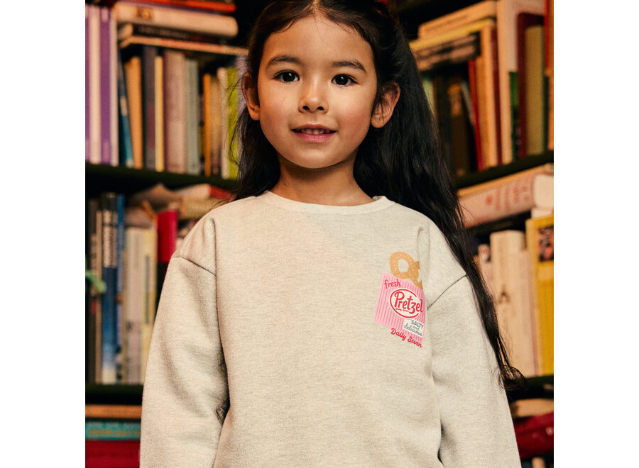 Sweater Backprint - Light Grey Melange