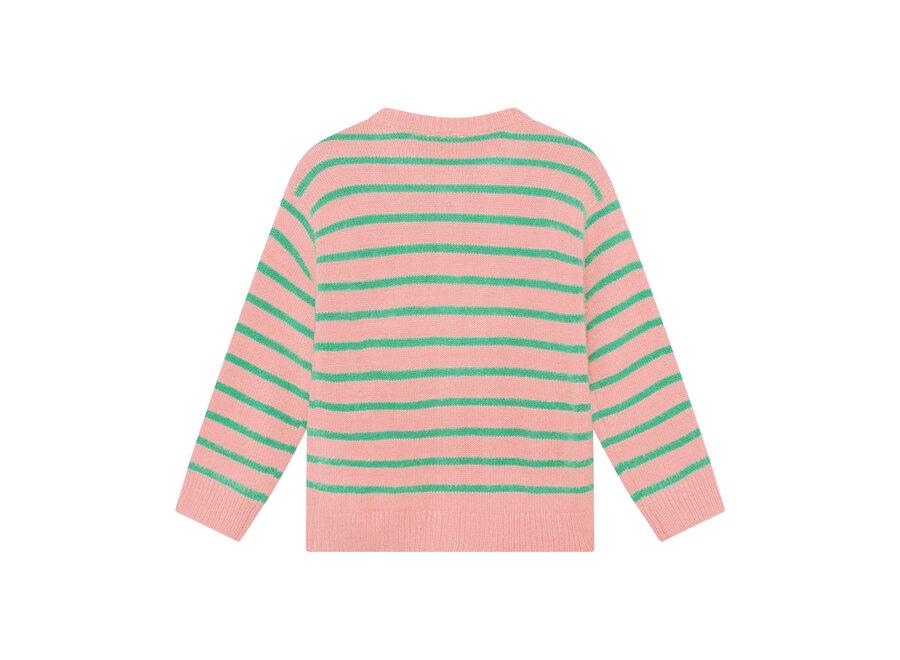Knitwear Striped Cargdigan - Lilas