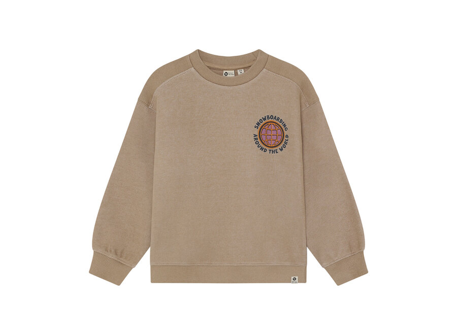 Oversized Sweater Backprint - Plaza Taupe