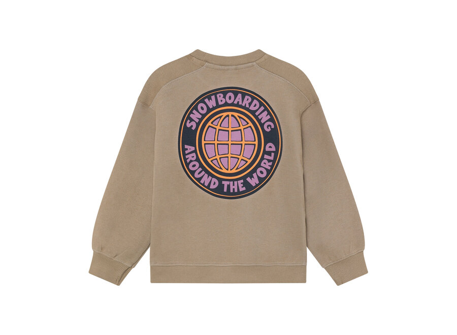 Oversized Sweater Backprint - Plaza Taupe