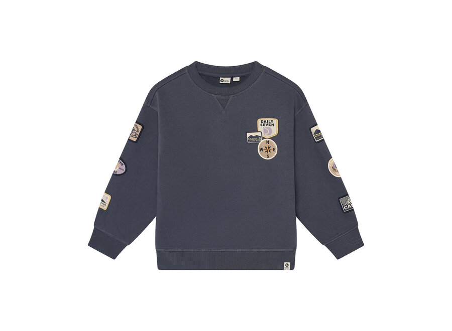 Oversized Sweater Badges - Odyssey Gray