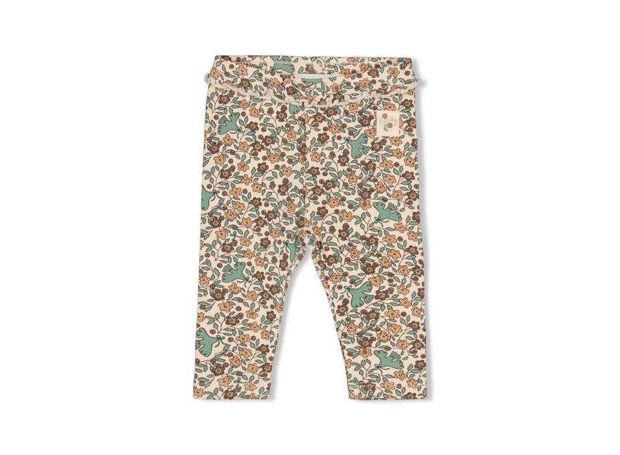 Legging rib AOP - Lucky Bloombird - Offwhite