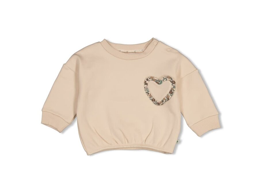 Sweater boxy oversized - Lucky Bloombird - Offwhite