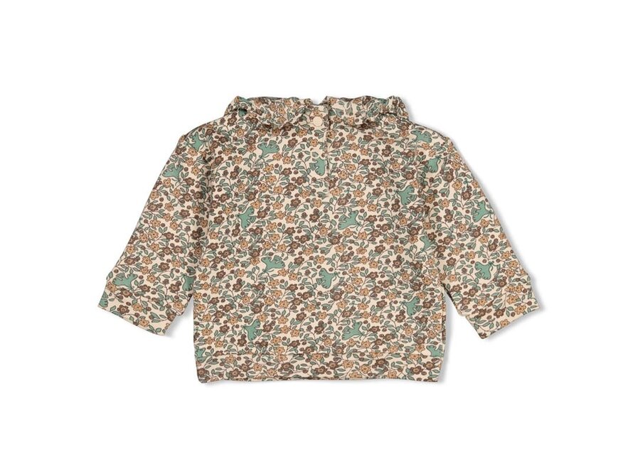 Sweater AOP relaxed fit - Lucky Bloombird Offwhite