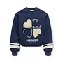 Trui Coletta LS V-neck  print Navy blazer/love