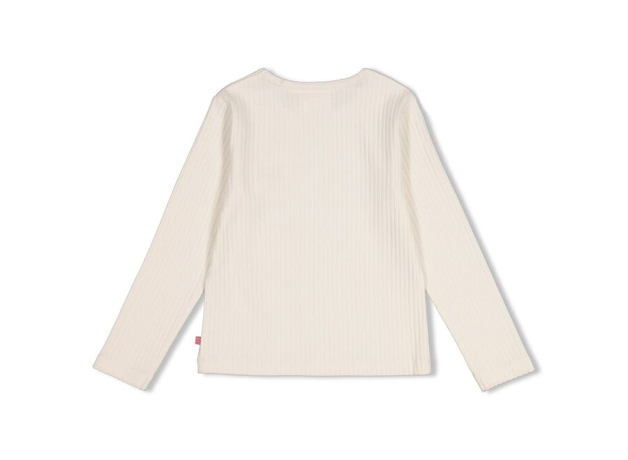 Longsleeve rib - Moon Flowers - Offwhite