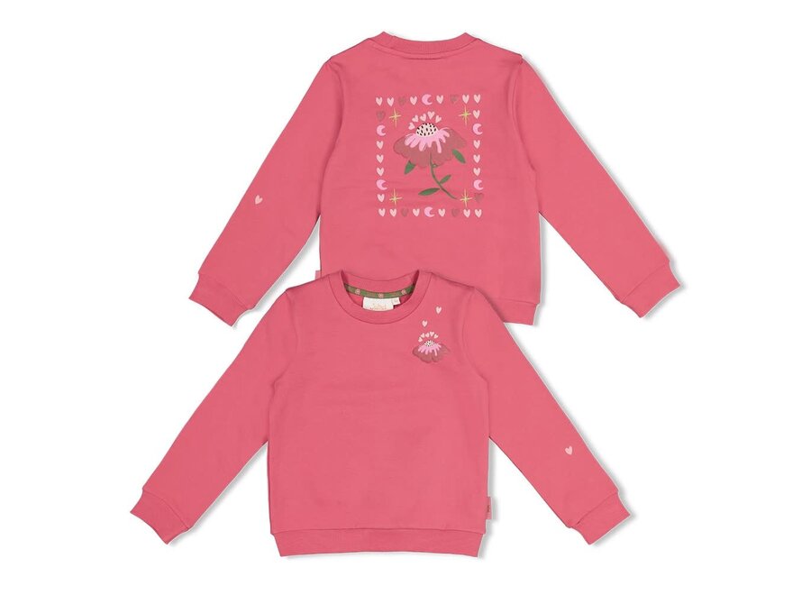 Sweater - Moon Flowers - Roze