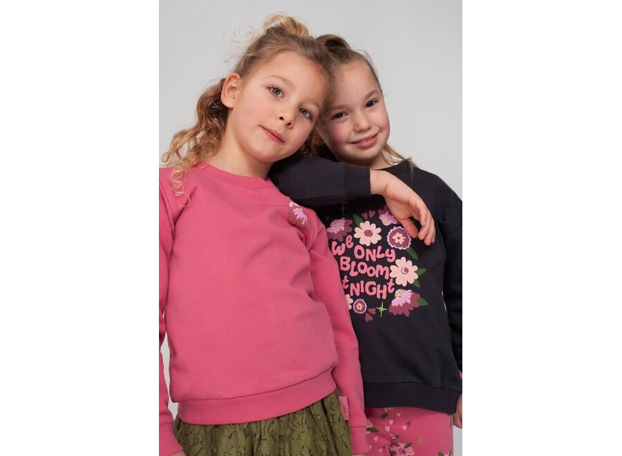 Sweater - Moon Flowers - Roze