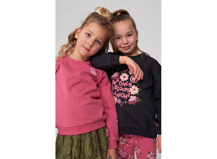 Sweater - Moon Flowers - Roze
