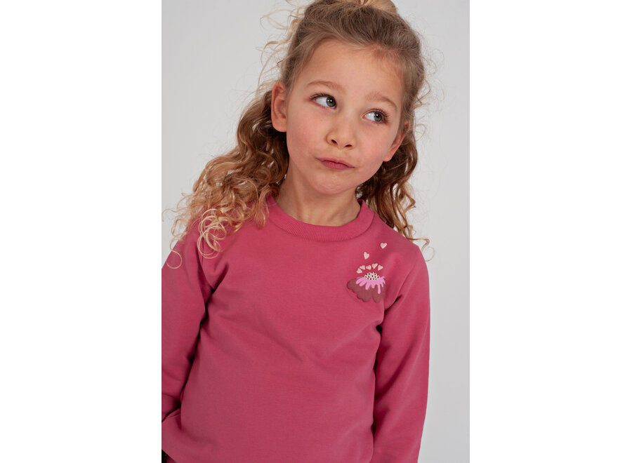 Sweater - Moon Flowers - Roze
