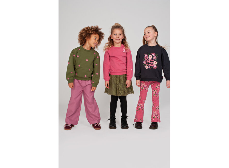 Sweater - Moon Flowers - Roze