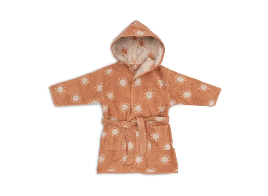 Badjas Badstof 1-2 jaar Jacquard Flower