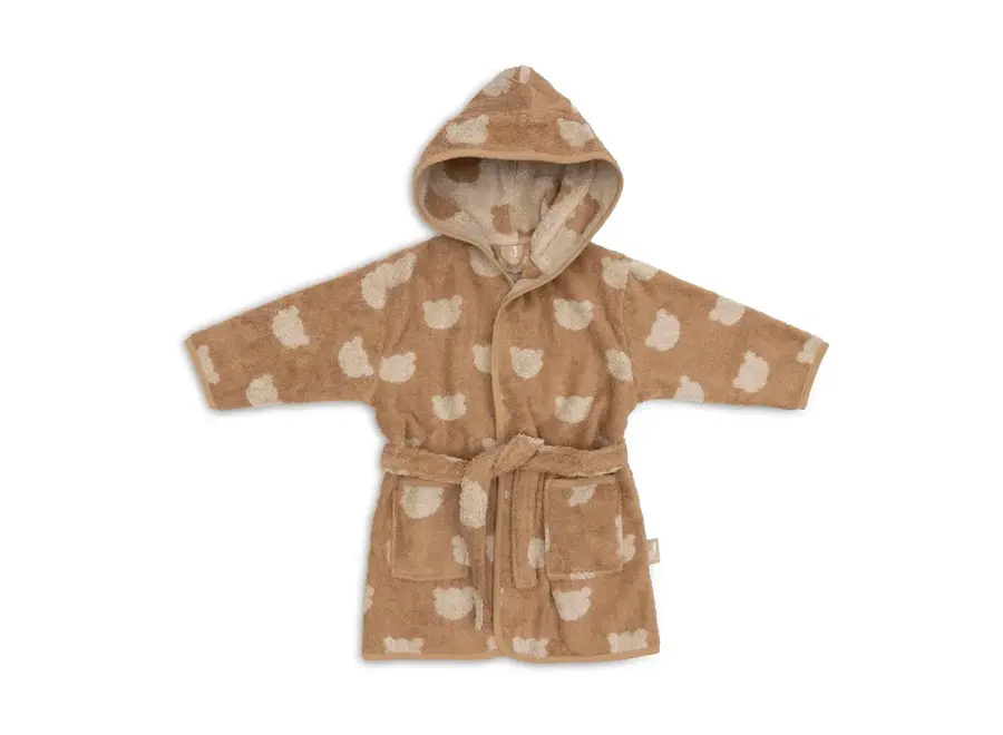 Badjas Badstof 1-2 jaar Jacquard Teddy Bear
