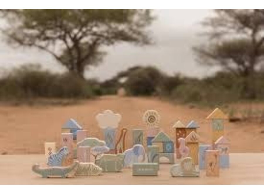 Houten Bouwblokken ­ Safari Friends FSC