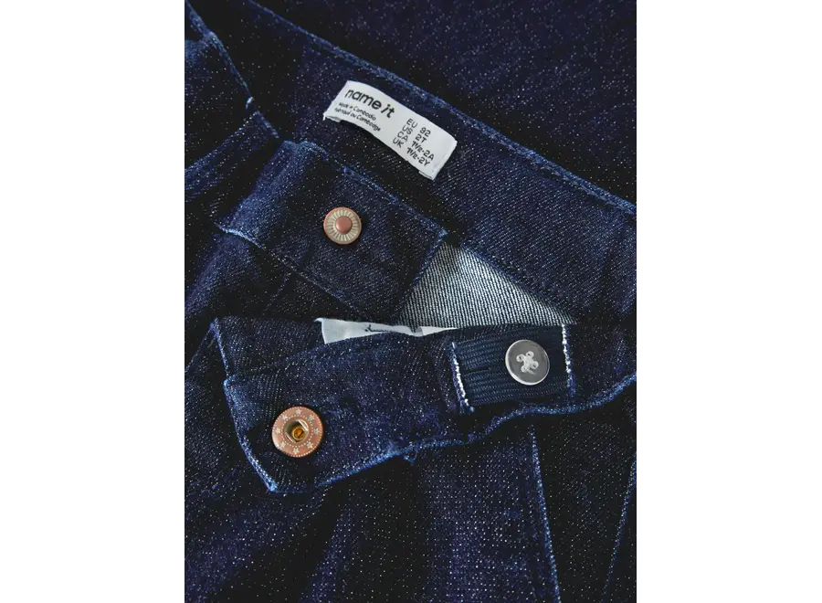 Jeans Rose Wide glitter Dark blue denim