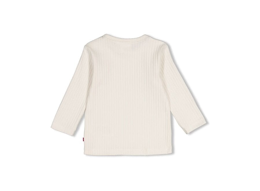 Longsleeve rib - Moon Flowers off white