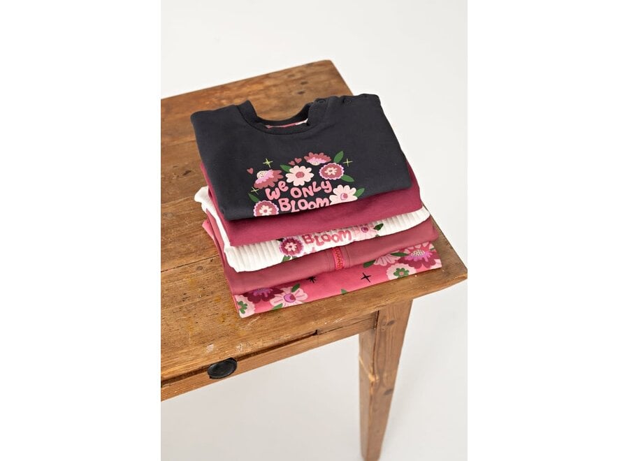 Flare broek AOP - Moon Flowers roze