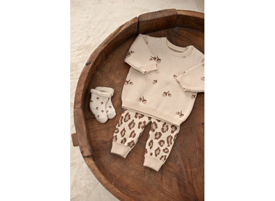 Broek gebreid AO - The Knits zand