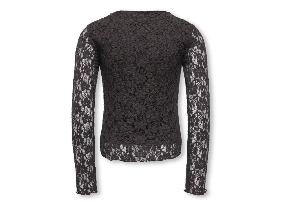 Top Leika lace top NOOS - Black coffee