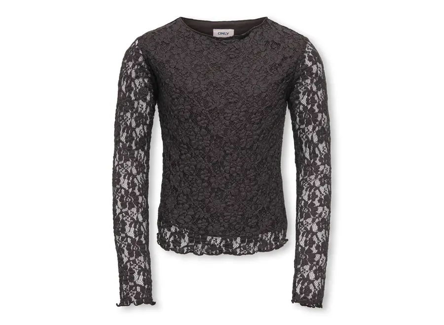 Top Leika lace top NOOS - Black coffee
