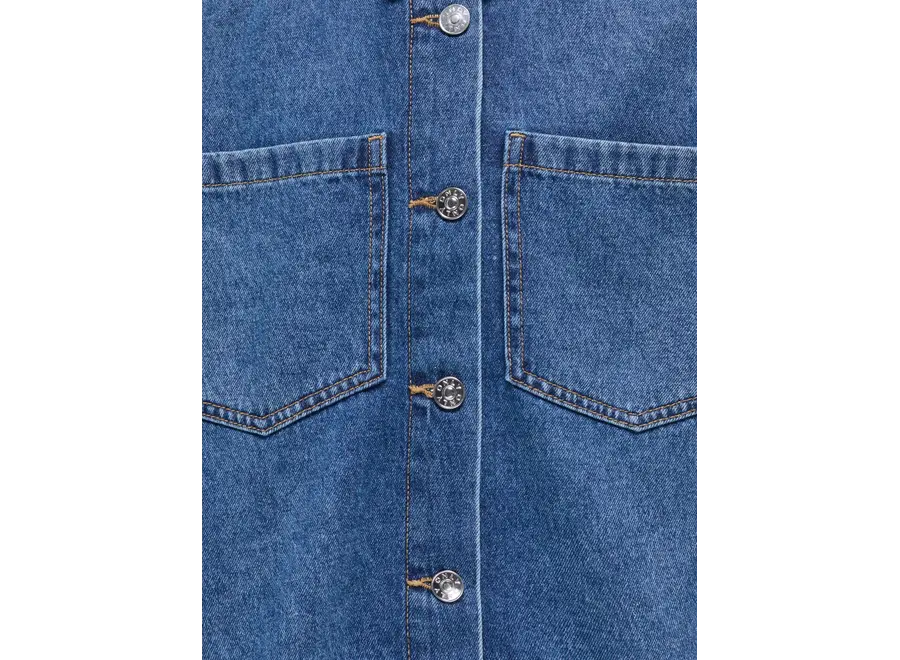 Maureen LS Fringe denim shirt