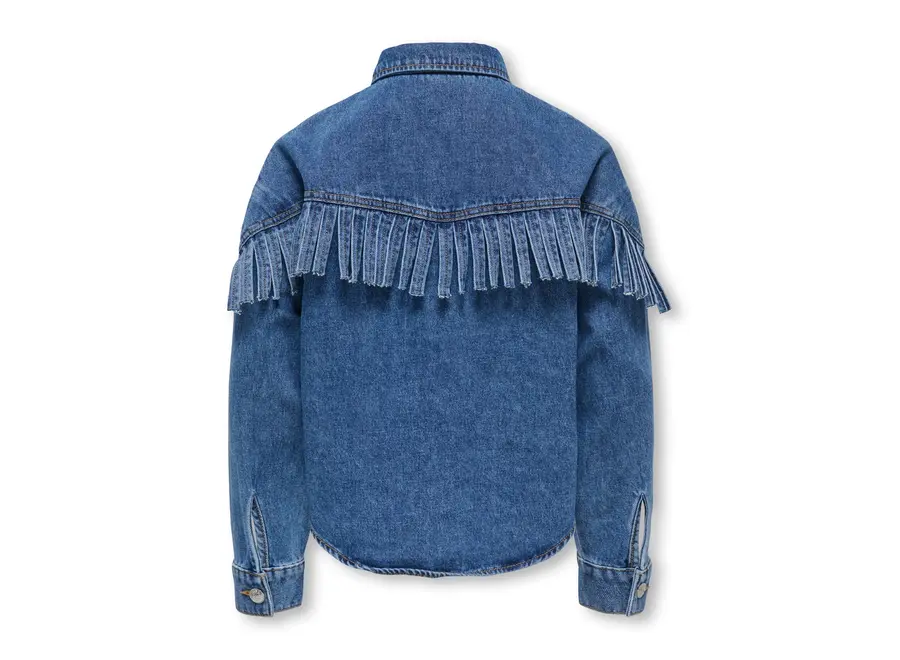 Maureen LS Fringe denim shirt