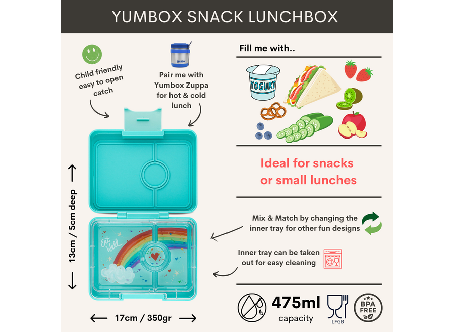Snack 3-vakken Jurassic Green / Dinosaur tray