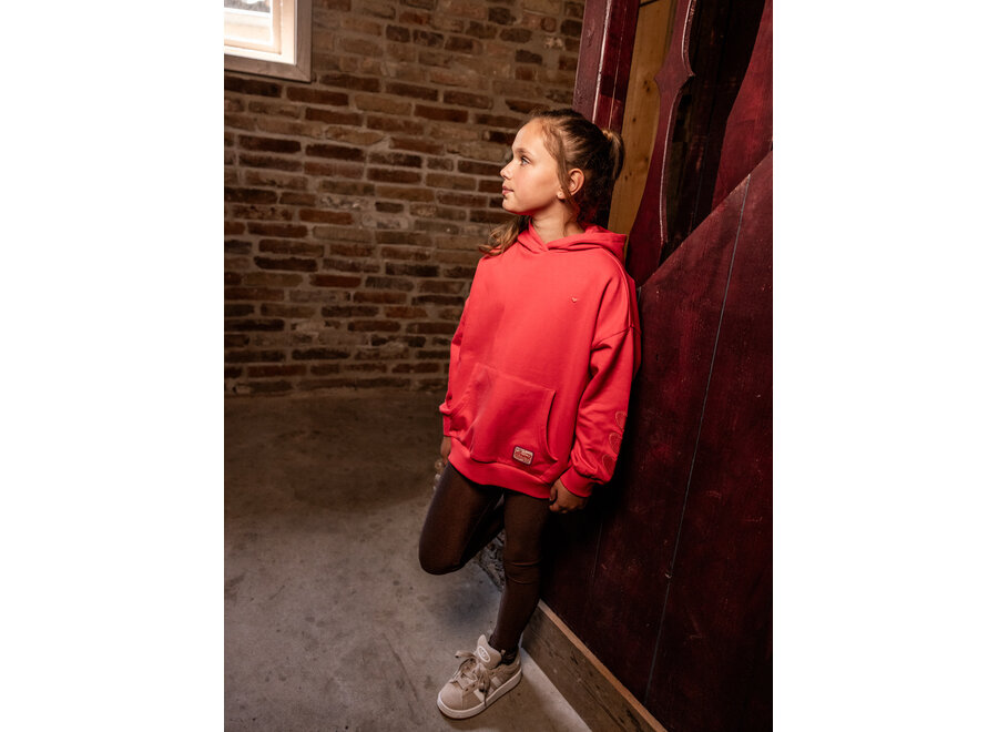 Little oversized hoody hot coral