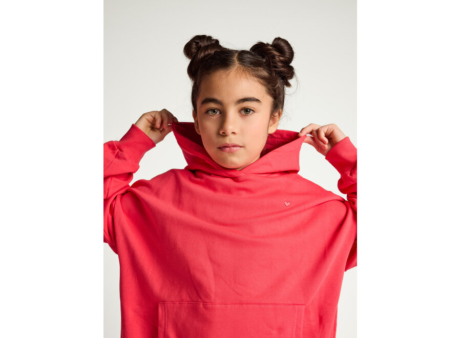 Little oversized hoody hot coral