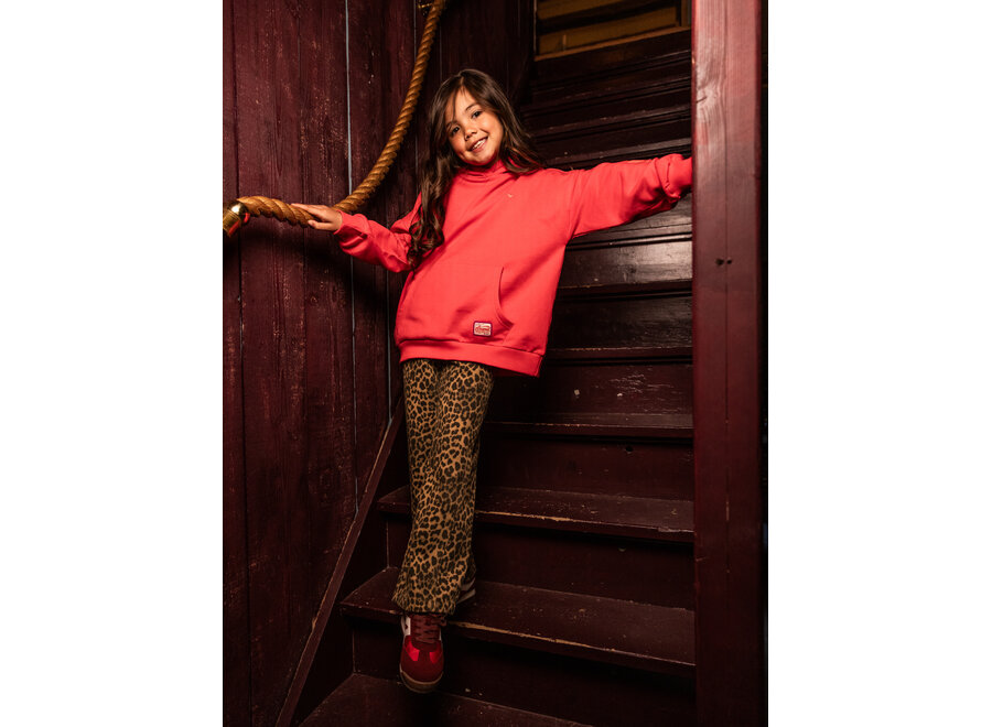 Little oversized hoody hot coral