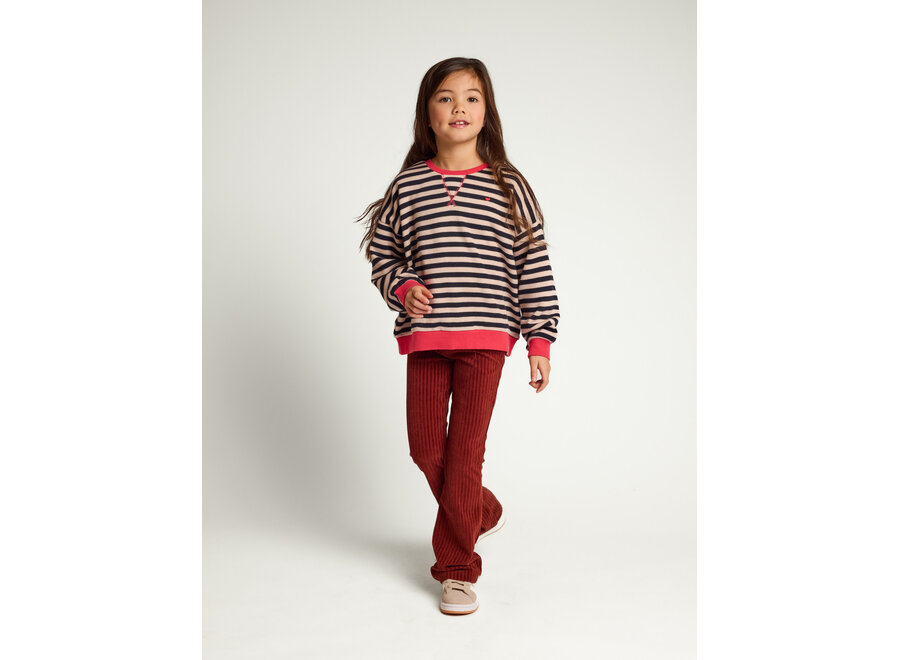 Little y/d stripe sweater Navy stripe