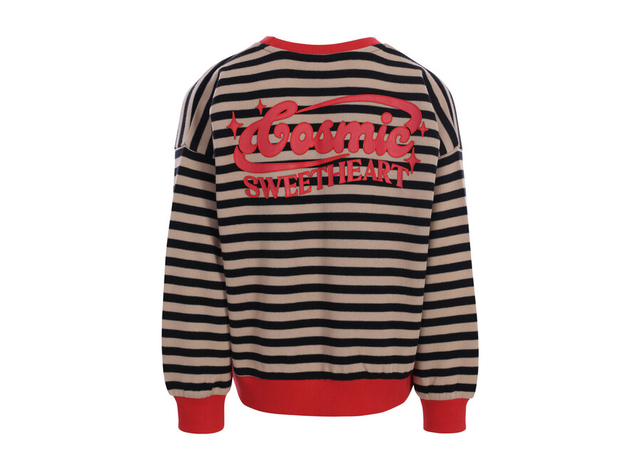 Little y/d stripe sweater Navy stripe