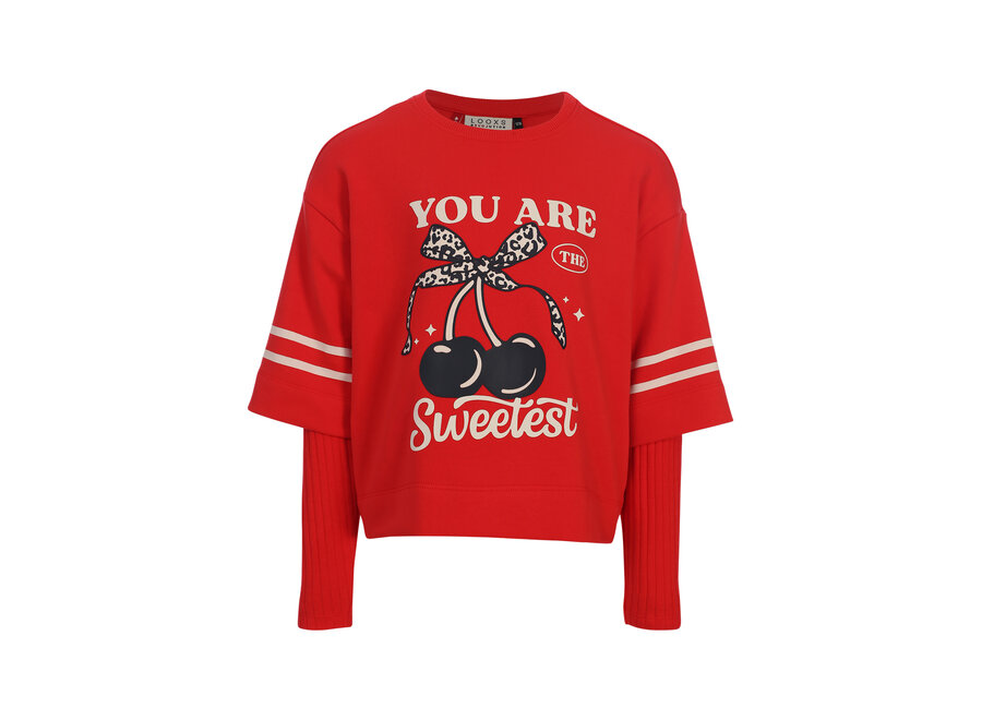 Little interlock T-shirt Chilli red