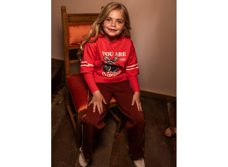 Little scuba sweatpants - Chestnut
