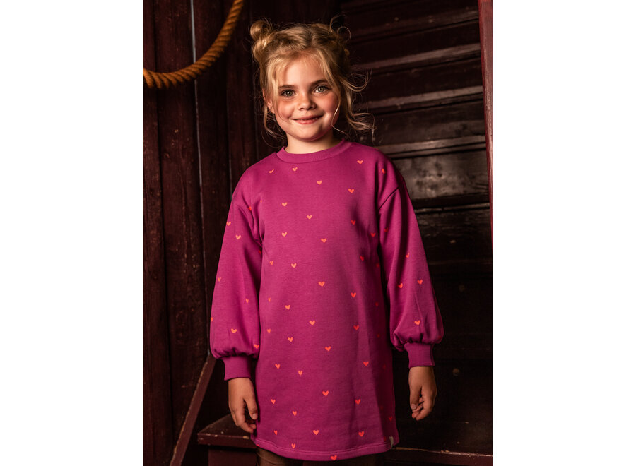 Little heart sweatdress Violet heart