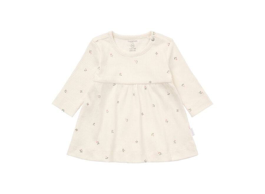 Dress LS AOP Egret