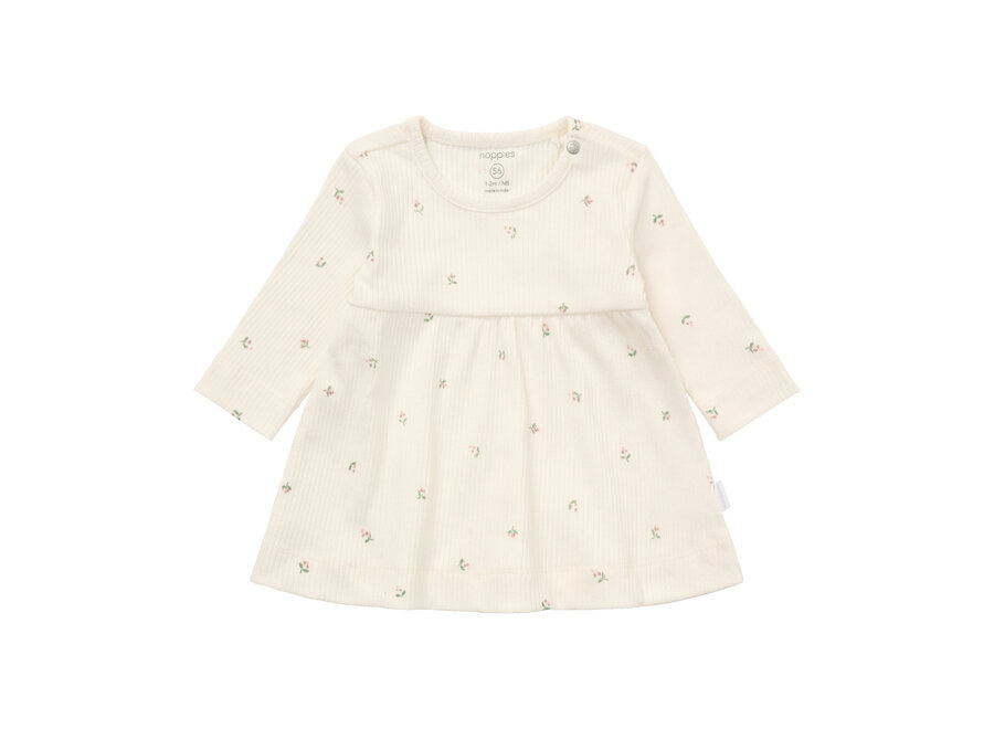 Dress LS AOP Egret