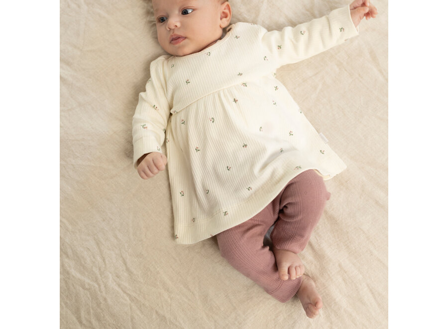 Dress LS AOP Egret