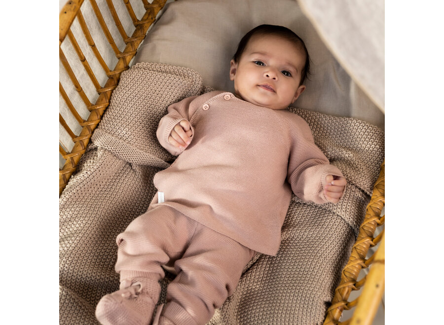 Trui knit Cardigan wrap Pino - Rose Smoke