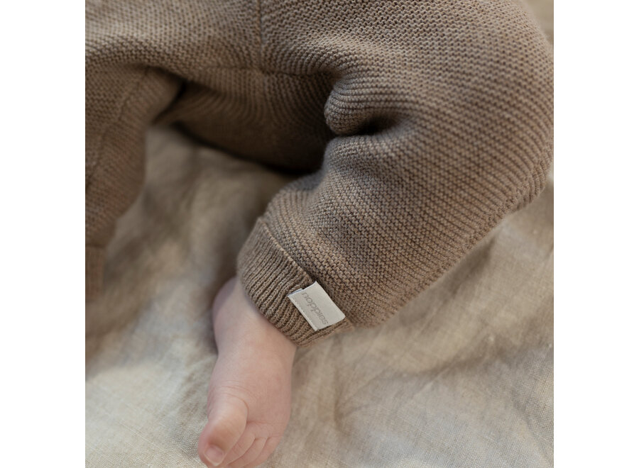 Broek knit Reg Grover - Taupe Melange