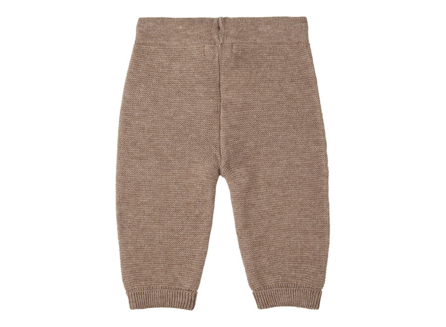 Broek knit Reg Grover - Taupe Melange