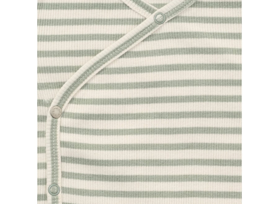 Top LS stripe Iceberg Green