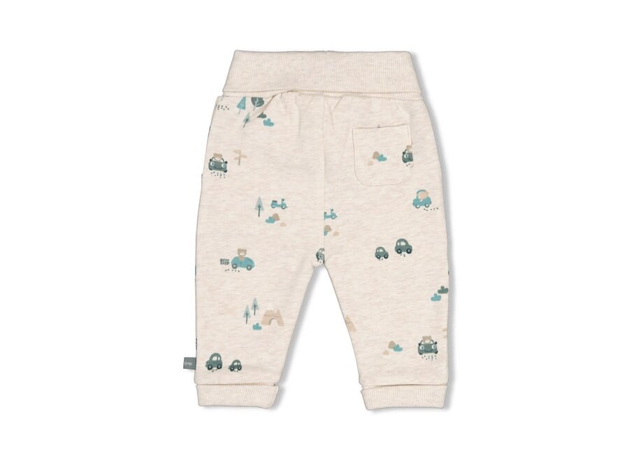 Broek AOP - Beep Beep Offwhite melange