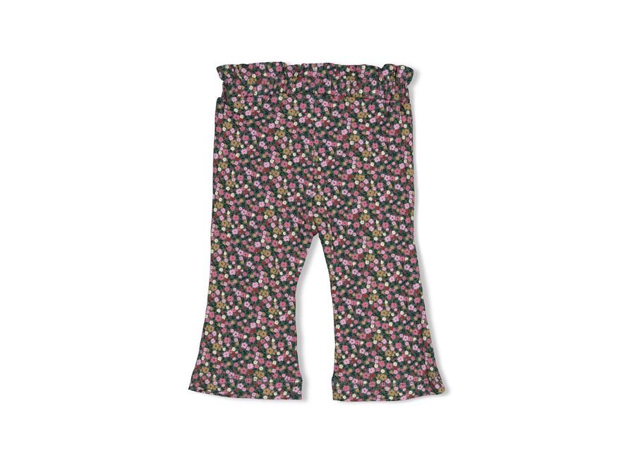 Flare broek rib AOP - Afternoon Tea groen