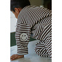 Alvin LS Stripe sweatshirt Coffee bean/Sandshell
