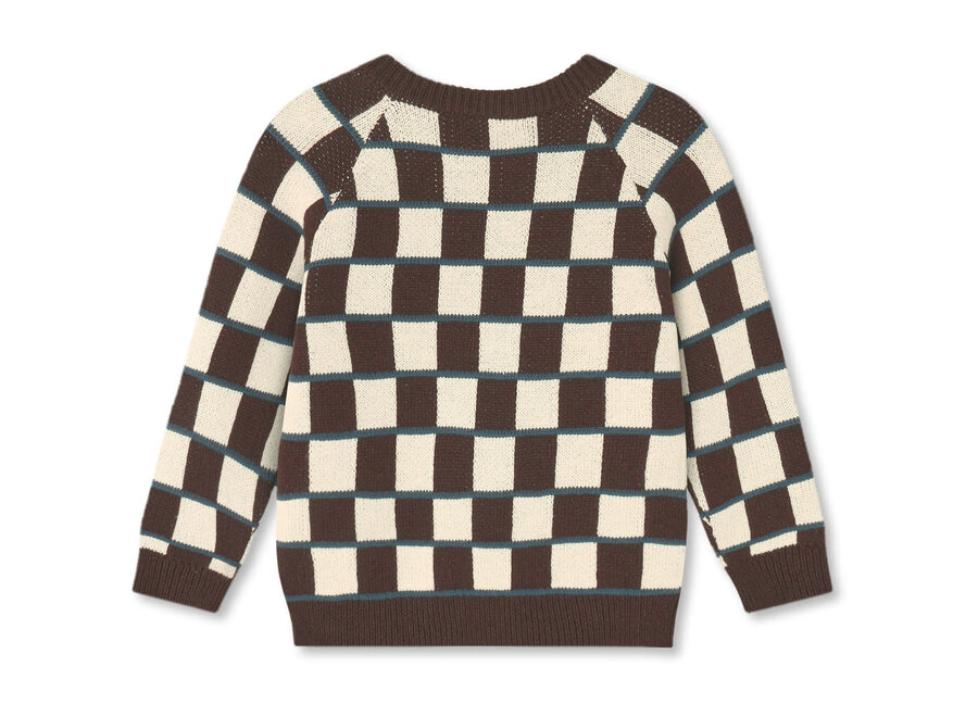 Nova Check pullover Bandshell/Coffee bean