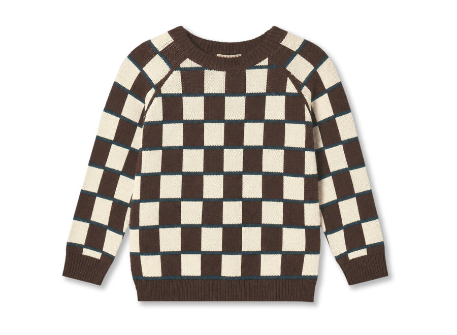 Nova Check pullover Bandshell/Coffee bean