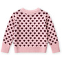 Janie Cashmere heart pullover - Smoke rose/burgendy