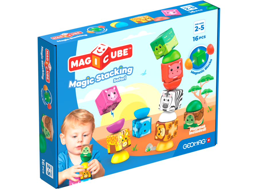 Geomag Magicube Blocks Stacking Safari 16