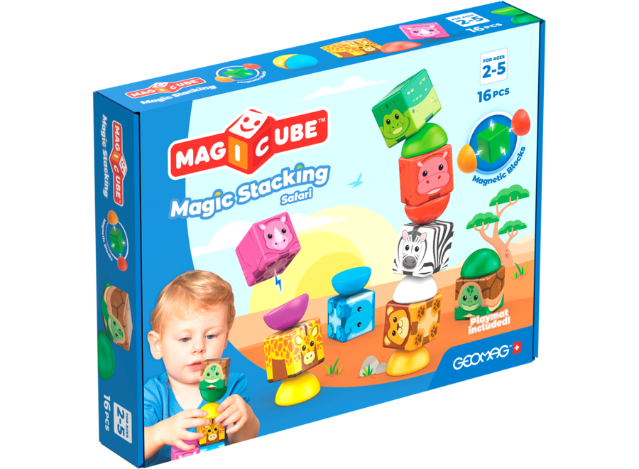Geomag Magicube Blocks Stacking Safari 16